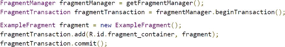 Defined Programmatically To make fragment