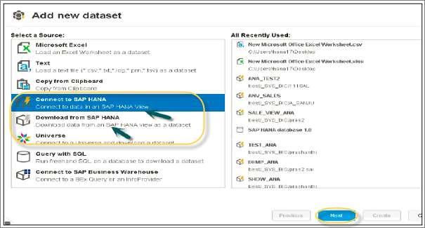 16. SAP HANA BI Development Lumira Connection to HANA It is possible to connect to SAP HANA Modeling Views in SAP Lumira with a direct connection.