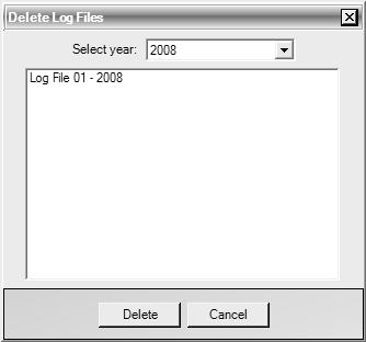 ATX Document Manager displays the Delete Log Files window: 2.