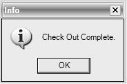 ATX Document Manager displays an information dialog box letting you know that the operation is complete:
