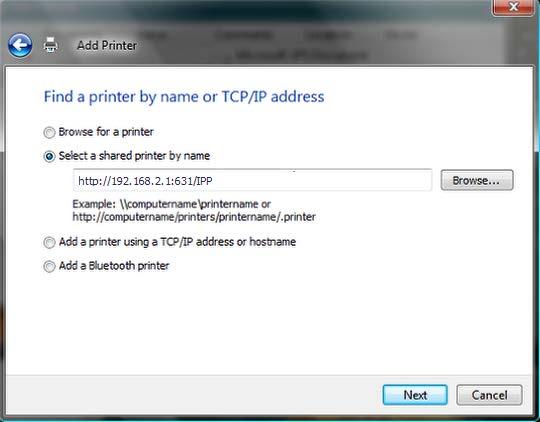 Chapter 3: USB Sharing The specific URL may vary for different models of printer. Refer to the printer manufacturer's documentation. Some common printer URLs are: http://192.168.1.1:631/ http://192.