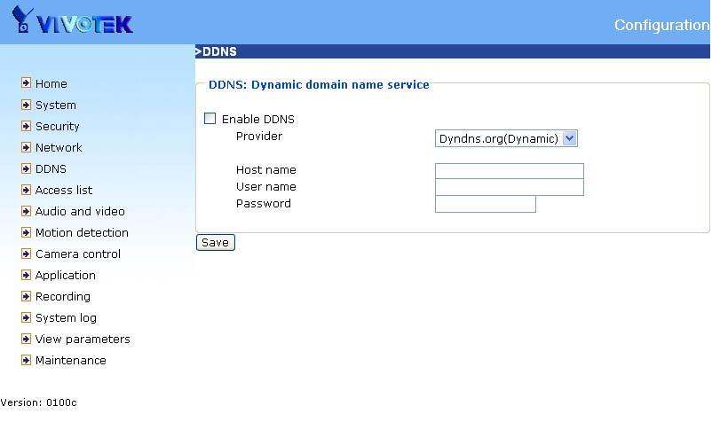 DDNS Enable DDNS This option turns on the DDNS function. Provider The provider list contains four hosts that provide DDNS services.