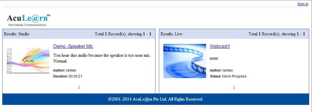 You can create your own webcast room with different description and link external URL to your webcast room.