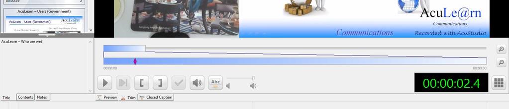 Video Trim Video Trim removes unwanted portions of the video. Go to Preview window and select Trim tab.