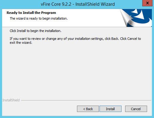 The only option is vfire Core 9.2, which is selected by default. 18. Select Next to continue. 19.