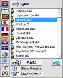 5.3 REABC AUTOMATIC TEST 5.3.1 Sending ABC files You can send multiple-choice tests to students with flags similar way as media files and texts.