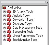 Click and drag the bar at the top of the ArcToolbox window. 2. Place the ArcToolbox window over the ArcCatalog tree, then drop the panel.