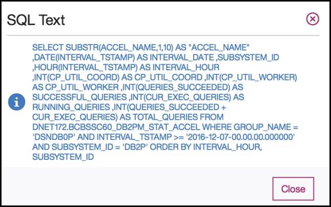 Figure 20 shows the entire SQL text for a select query. Figure 20.