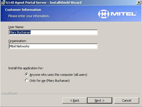 Agent Portal Server 11 Figure 4-3 Install Wizard screen 4. Click Next.