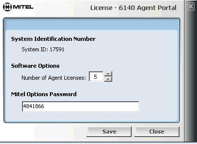 24 Agent Portal Server Updating license information The current Agent Portal Client licenses were enabled the first time you started your system.