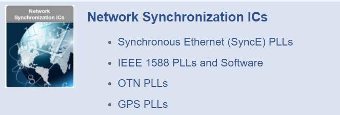 synchronization ICs (IEEE-1588, SyncE)