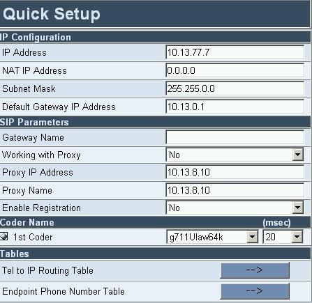 Fast Track Installation Guide 3. Configuring the MP-11x 3.4.3 Configuring Basic SIP Parameters After accessing the Embedded Web Server (refer to Section 3.