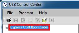 Load the firmware into the board using the USB Control Center application provided as part of the FX3 SDK. For detailed instructions, see AN75705, Getting Started with EZ-USB FX3.