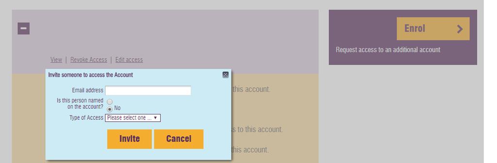 Set User Access You can invite others to view or manage your accounts easily. Click on the Account(s) tab to view a list of your accounts.