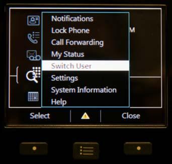 Sign-out of Your Phone If you sign-in to a phone that is not located on your desk, you should sign-out of the phone when you are done using it. To sign-out of a phone: 1. Press the Menu button. 2.