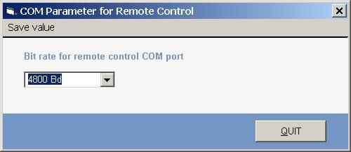 11.3.3 Remote control Menu bar Parameter Remote control In this menu item you can modify the parameters for the communication via the Gesytec II protocol.