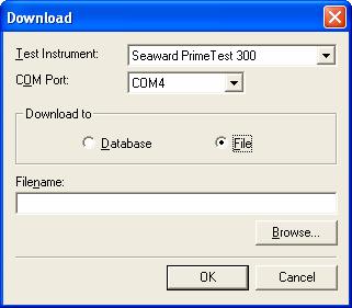 Figure 9: Download dialog box File Enter a path and filename or use the Browse button to choose a path available to your computer.