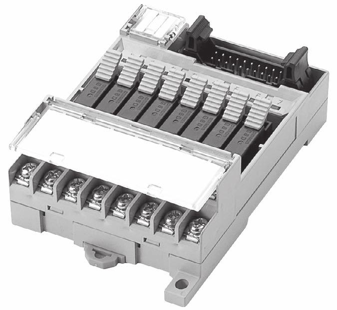 G70D-SOC08 Relay Output Terminal Block Programmable Controllers Space-saving and Labor-saving 8-point Output Block Compact terminal block is just 68 80 44 mm (W H D, when mounted upright).
