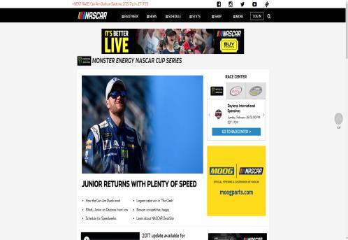 Co-brands must direct to a page within NASCAR.