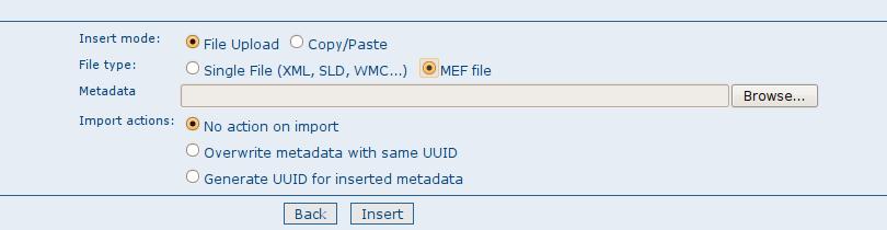record you are loading. Generate UUID for inserted metadata - create new a UUID for the metadata records you are loading.