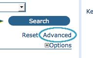 To perform an advanced search, from the home page click Advanced just below the search bottom. Fig. 2.7: Show advanced search options In the WHAT?