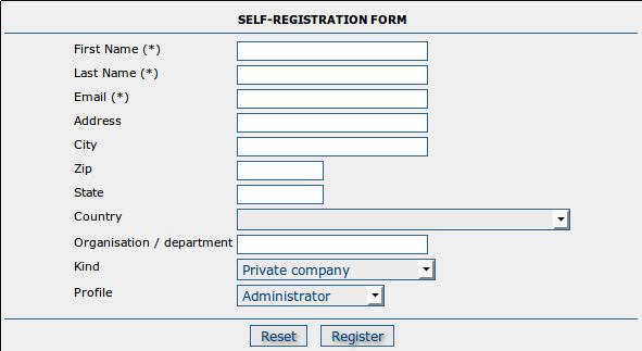 5.4 User Self-Registration Functions To enable the self-registration functions, see config_user_self_registration section of this manual.