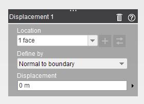 Right-click and add a Displacement Boundary Condition 3.
