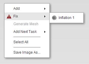 Specify Mesh Inflation 3. Use Automatically Defined to select all unlabeled surfaces 2.