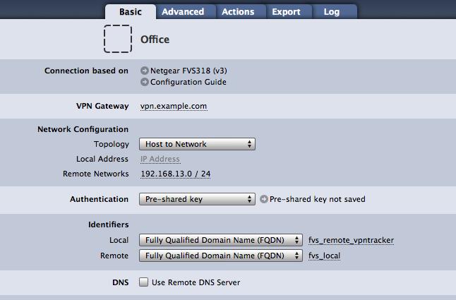 Step 2 Configure the VPN Connection ➍ ➐ / ➏ ➋ ➌ VPN Gateway: Enter your NETGEAR s public IP address ➍.
