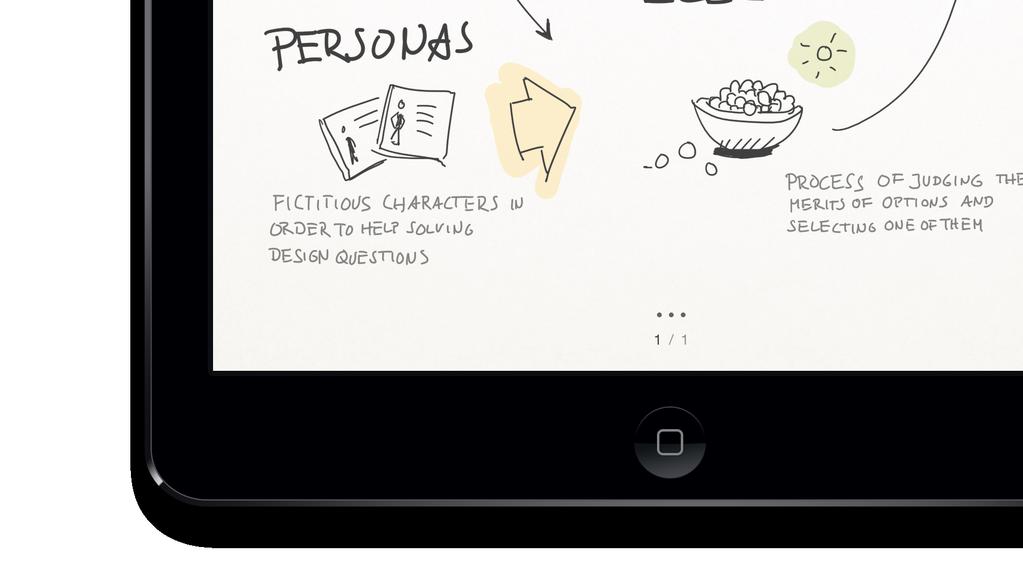 The app to turn your tablet into a paper notebook Capture your ideas everywhere, anytime. Taking notes, sketching, and drawing is as straightforward and simple as using real pen and paper.