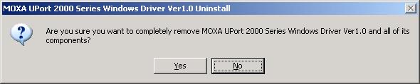 Select Moxa UPort 2000 Series Windows