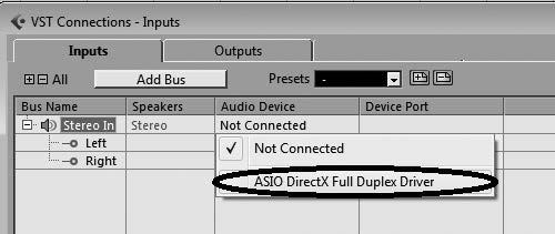 Mac: If Not Connected is selected in the [Audio Device] field, click on the Not Connected indication, and then switch to [USB Audio CODEC].