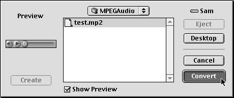 ) You can open MPEG Audio Layer I and Layer II files in QuickTime Player. You do not, however, create a regular QuickTime sound track; instead, you create an MPEG audio track.