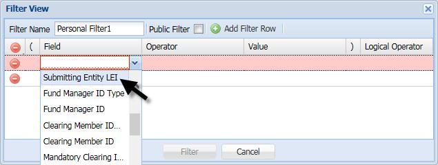 5.1.5 Add custom (public) filter view The system provides the possibility to set various customized filter views which can be set for personal use only but also for public use inside the organization.