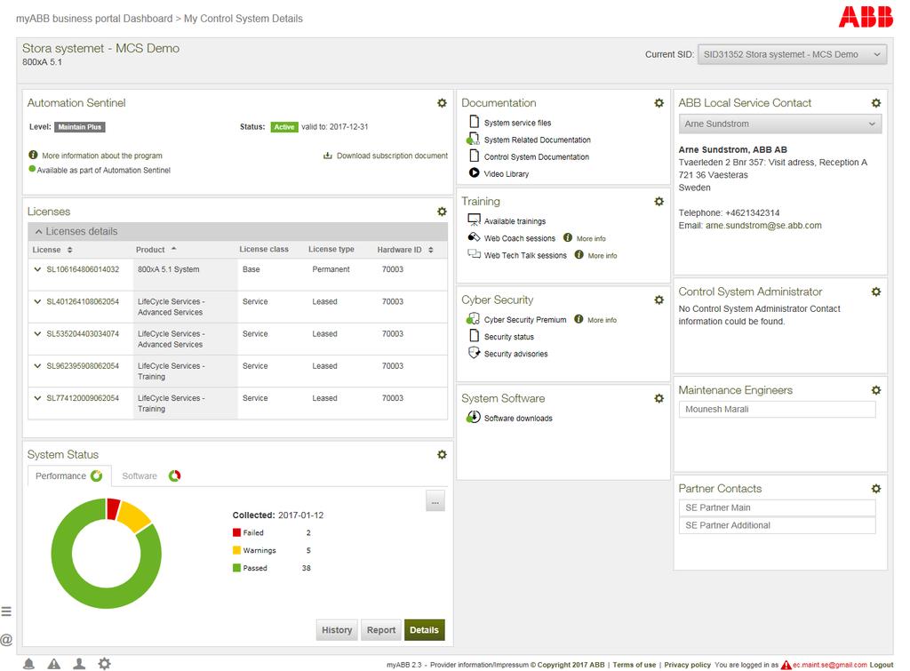 system. The full page views allows you to filter results based upon a set of criteria.