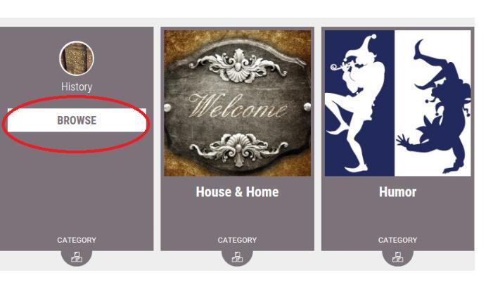 From the menu screen, you can use My Board to access recent items, or those you have bookmarked or favorited.