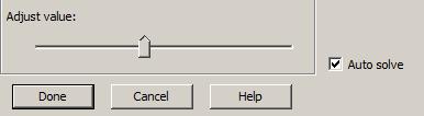 4. In the Parameters dialog box, click Auto solve.