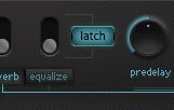 Two separate tempo-synced delay effects with delay time, feedback, pan, and wet/dry mix controls Reverb: predelay (in ms), size, color (lowpass filter), and wet/dry mix.