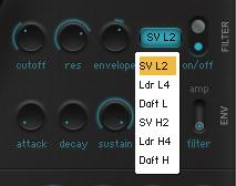 X-LOOPS: Envelope Section REV X-LOOPS features a separate envelope for the filter and volume amplifier.