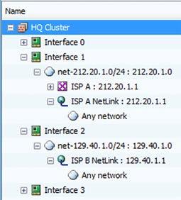 To add the default route for Multi-Link Right-click the NetLink and select New Any Network.