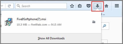 msi may appear in your Firefox downloads folder.