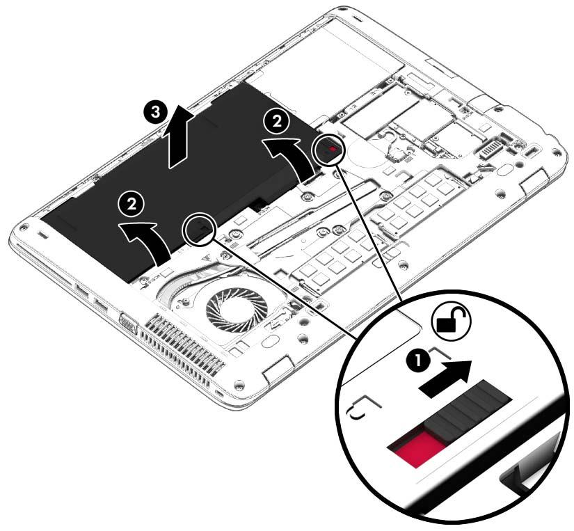 Battery Description Spare part number 3-cell, 50-Wh, 4.5-Ah 717376-001 3-cell, 24-Wh, 2.4-Ah 717375-001 Before disassembling the computer, follow these steps: 1. Turn off the computer.