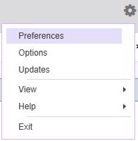 3.3.1 Configuring Preferences Preferences can be used to modify the following settings: Font Size Font Style Language Theme Search Behavior