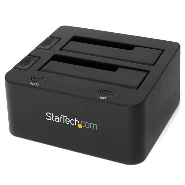 USB 3.0 Dual Hard Drive Docking Station with UASP for 2.5/3.