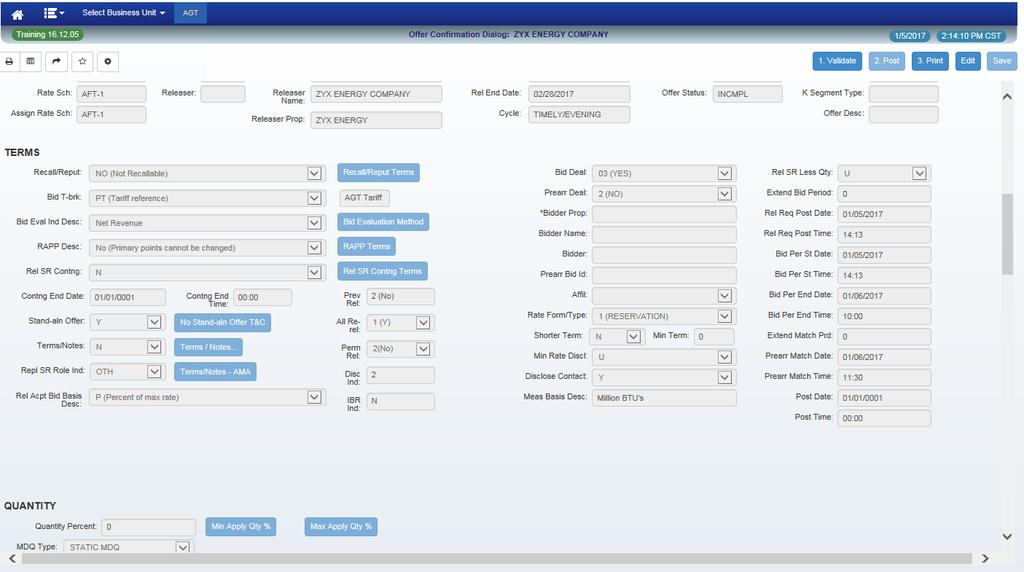 Offer Quick Release AGT Variable Variable Releases Continued - Checkout The Checkout screen will display with process instructions and the summary map in the screen.