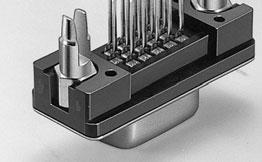 D Straight through-hole socket STRAIGT TROUG-OLE SOCKET SUBMINIATURE CONNECTOR JK SERIES 01 (with hexagonal lock screw blocks) (without lock screw blocks) Features