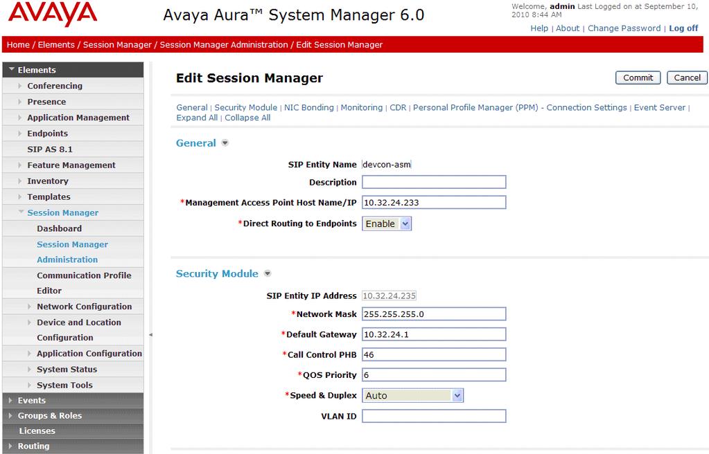5.8. Add Session Manager To complete the configuration, adding the Session Manager will provide the linkage between Avaya Aura System Manager and Avaya Aura Session Manager.