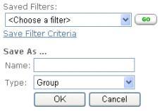 If you have used an existing filter, you can either enter the name of the exiting filter which will write over that filter with the new criteria or you can create a new filter by entering a new name