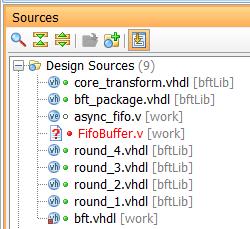 into the local project directory. Empty circle: Remote sources that were not copied into the local project directory.