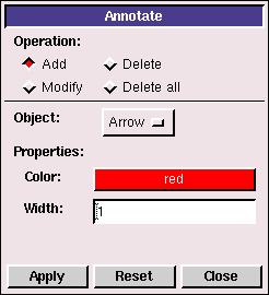 6.6 Specifying the Lighting, Annotation, and Labeling Attributes 6.6.2 Annotating the Graphics Window When you click the Annotate command button, the Annotate panel opens (Figure 6.6.2).